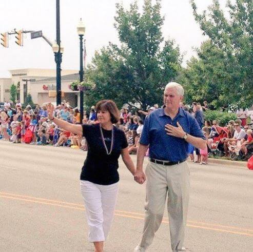 John Batten's daughter, Karen Pence, with her husband, Mike Pence.